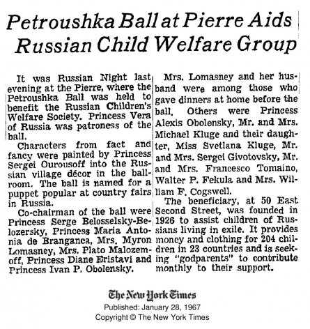 Petroushka Ball, 1967